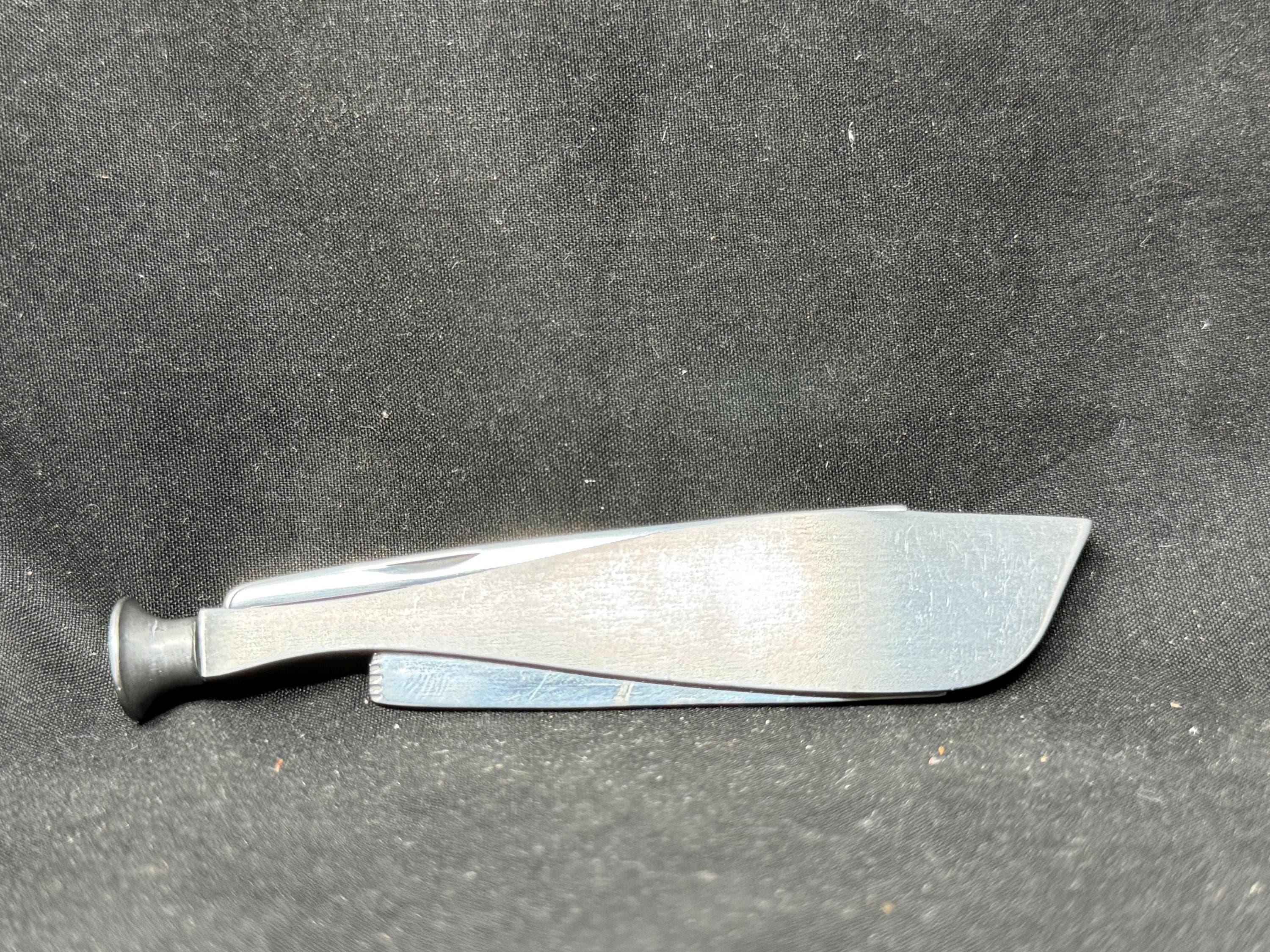 Antique Stainless Steel Pipe Tool c. 1900-1930 | Tamper, Reamer, Poker