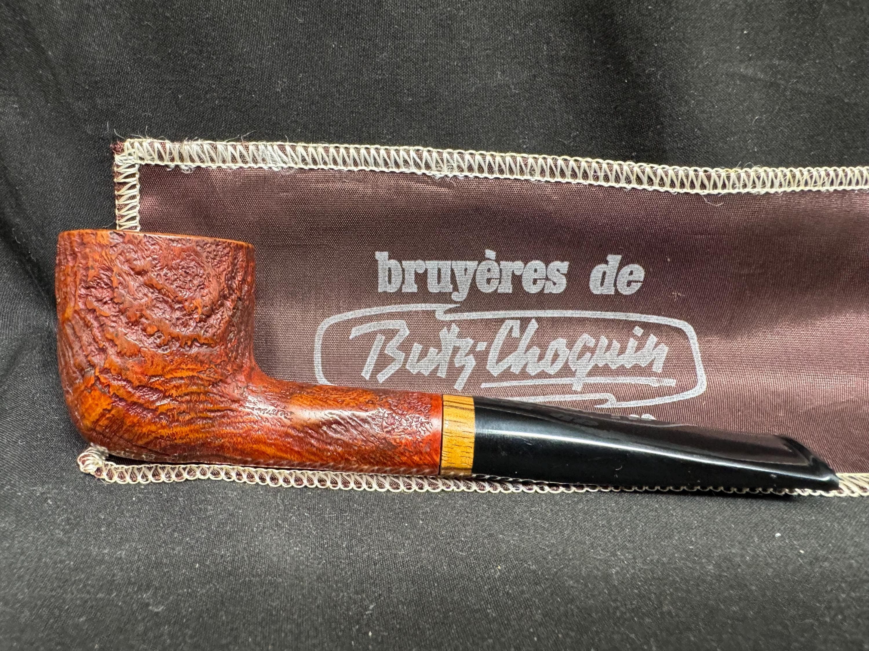 French Estate Butz Choquin JURA 1009 Sandblast Straight Billiard Pipe