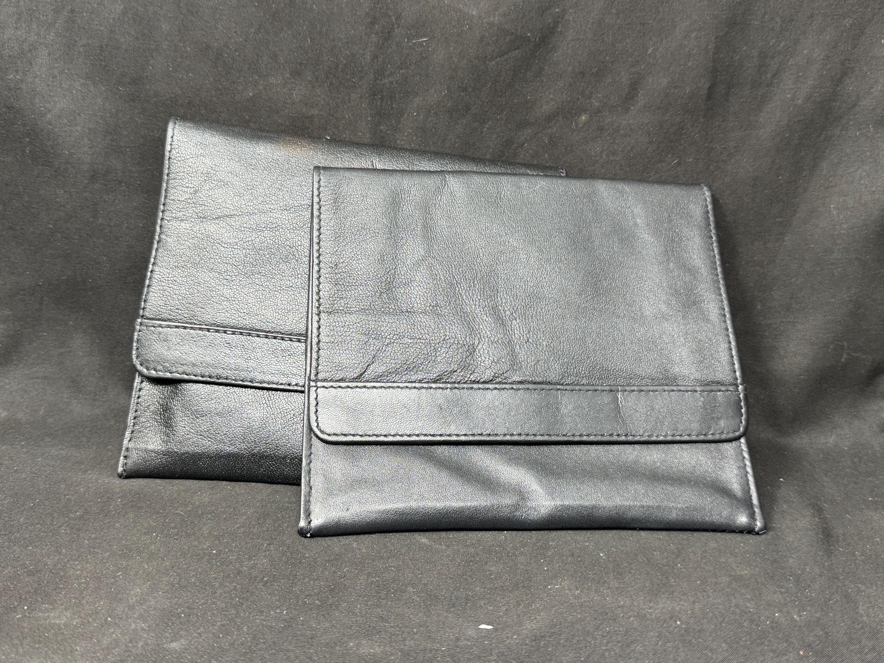 Genuine Leather Tobacco Pouch - 6x7 Oversized Roll-Up, Medical Rubber Lined