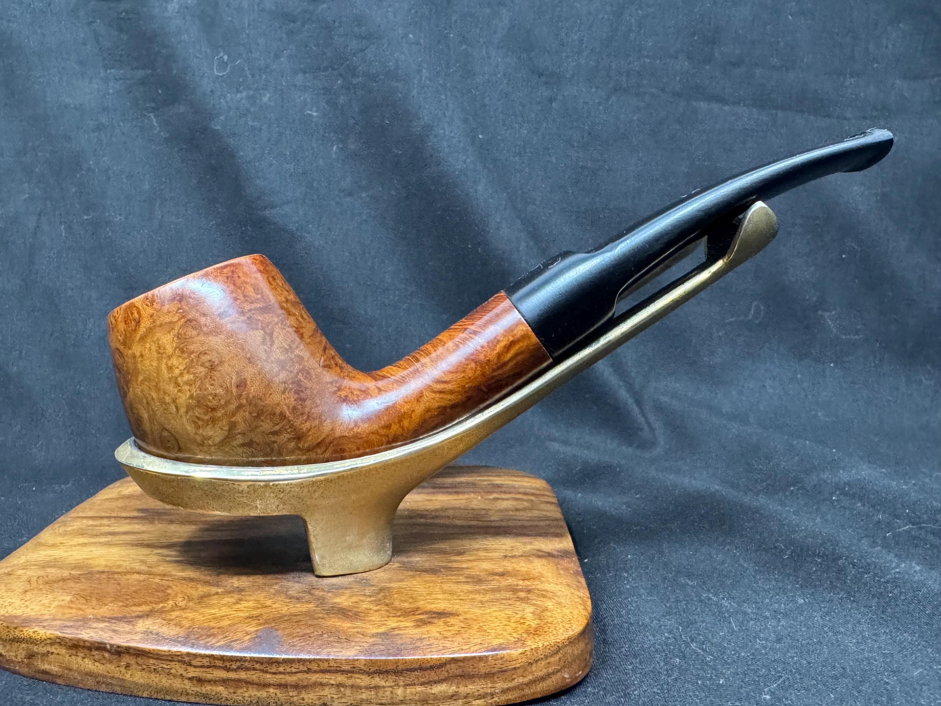 Georg Jensen Granat Grant Model 66 Smooth Bent Billiard - Danish Estate Pipe