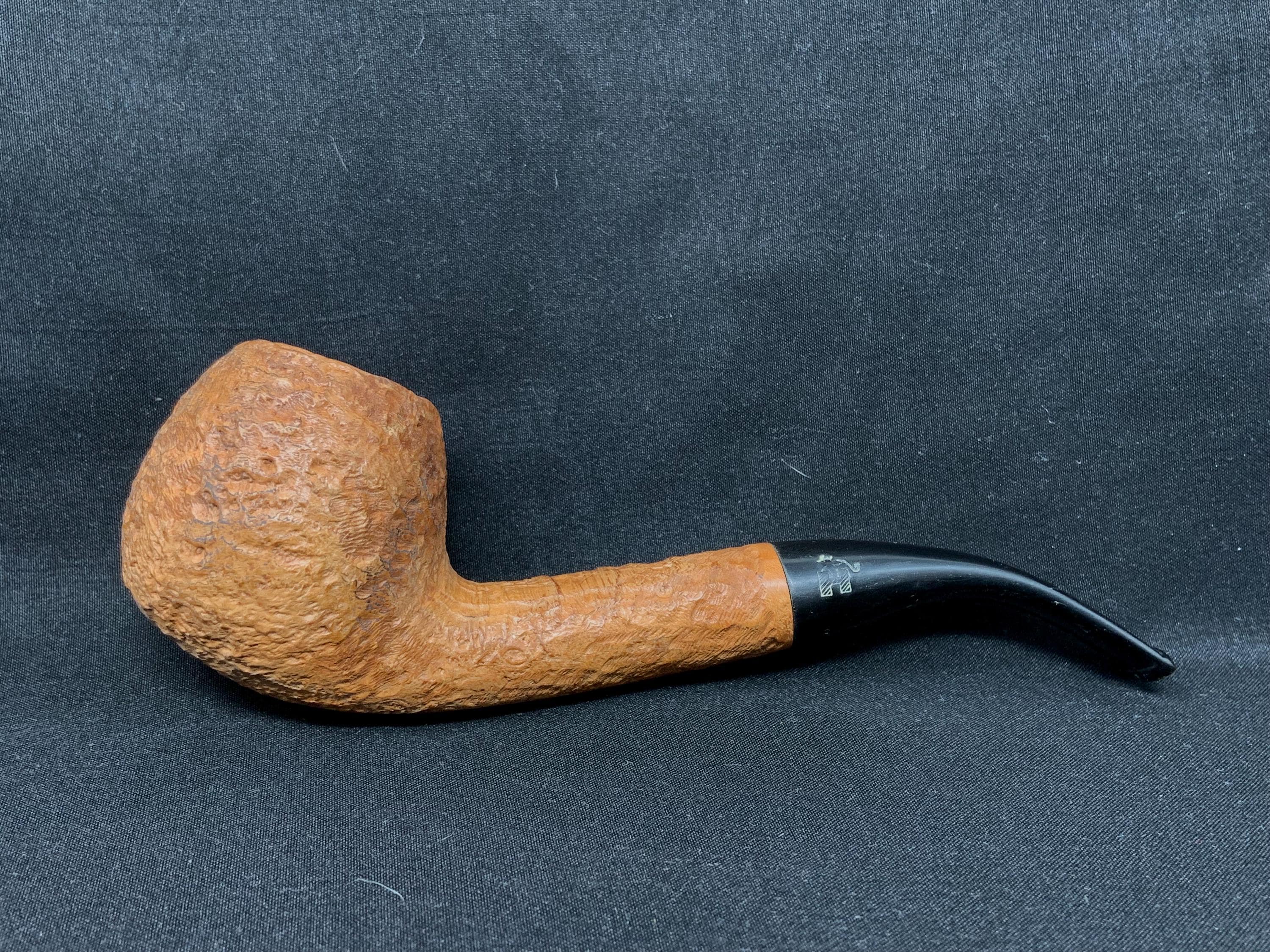 Peter Heinrichs Bent Sandblast Apple 9mm Filter Estate Pipe, London