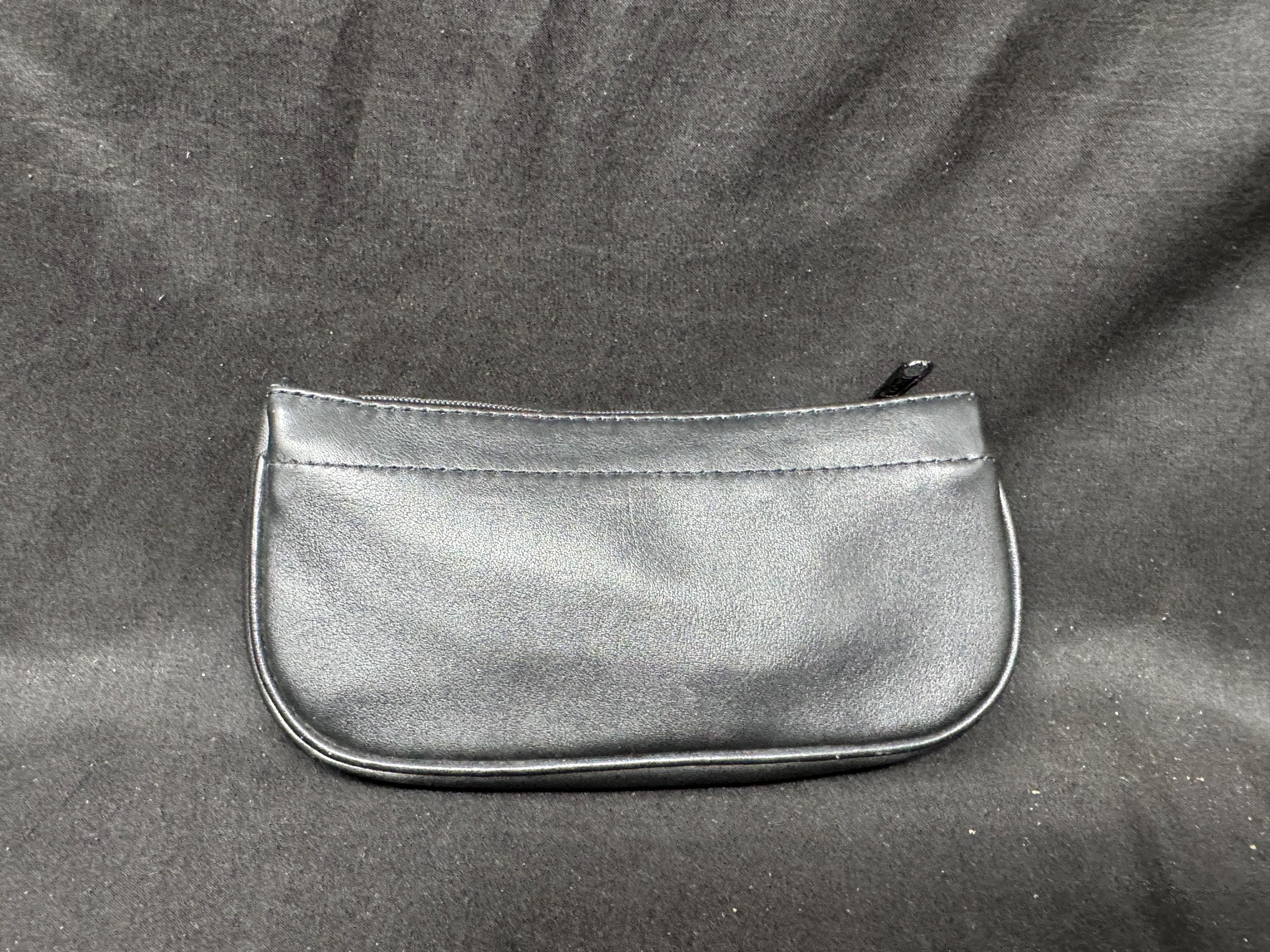 German Minimalist Leather Tobacco Pouch - Smooth Coffee Brown - Vintage Estate