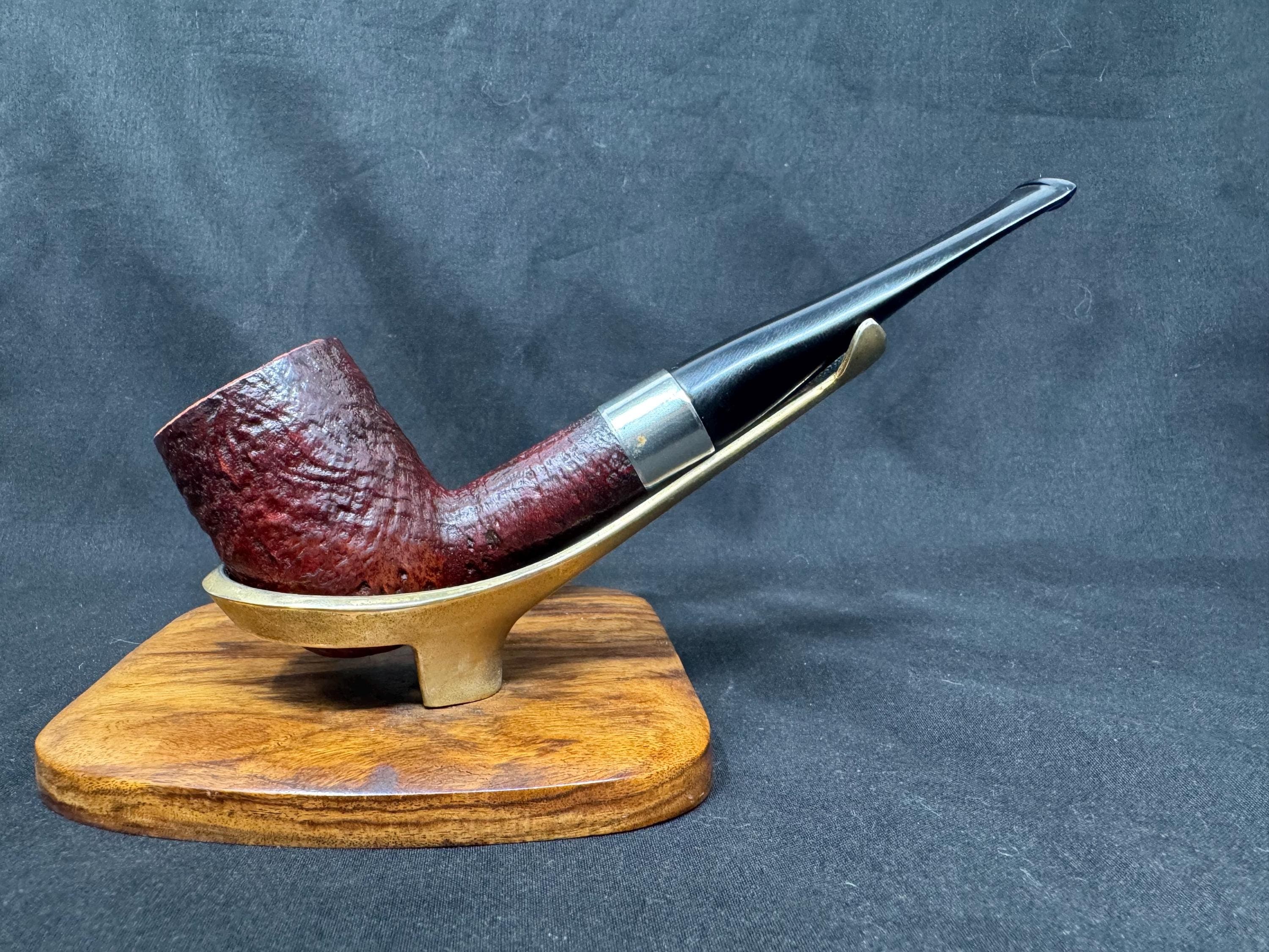Hilson Filter 8 Red Sandblast Estate Pipe - Professionally Restored Metal Band