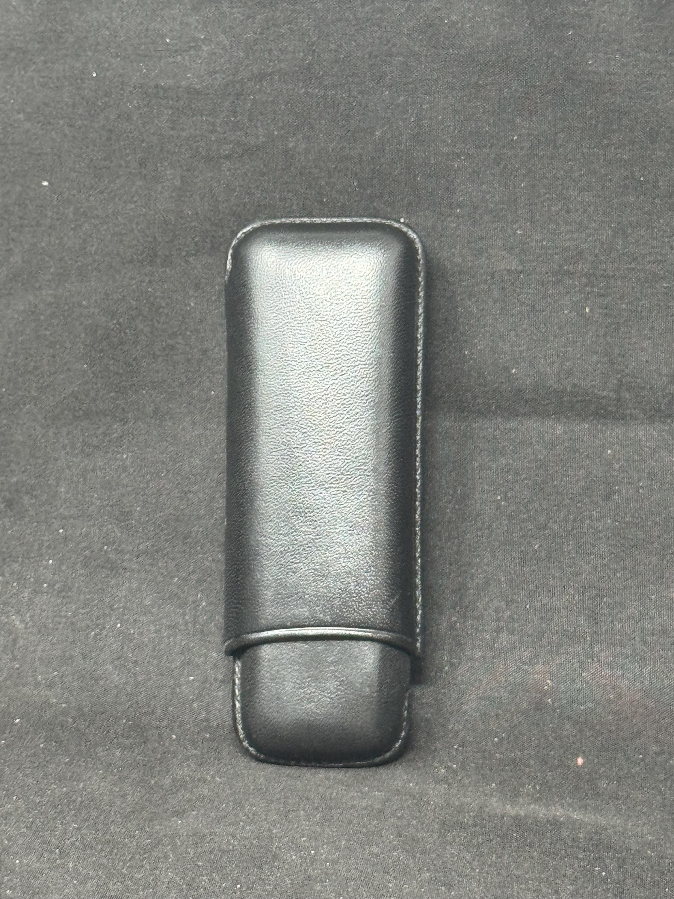 German Hard Leather Dual-Chamber Travel Case | Anonymous Atelier, Circa 1950s | Archival Tube System