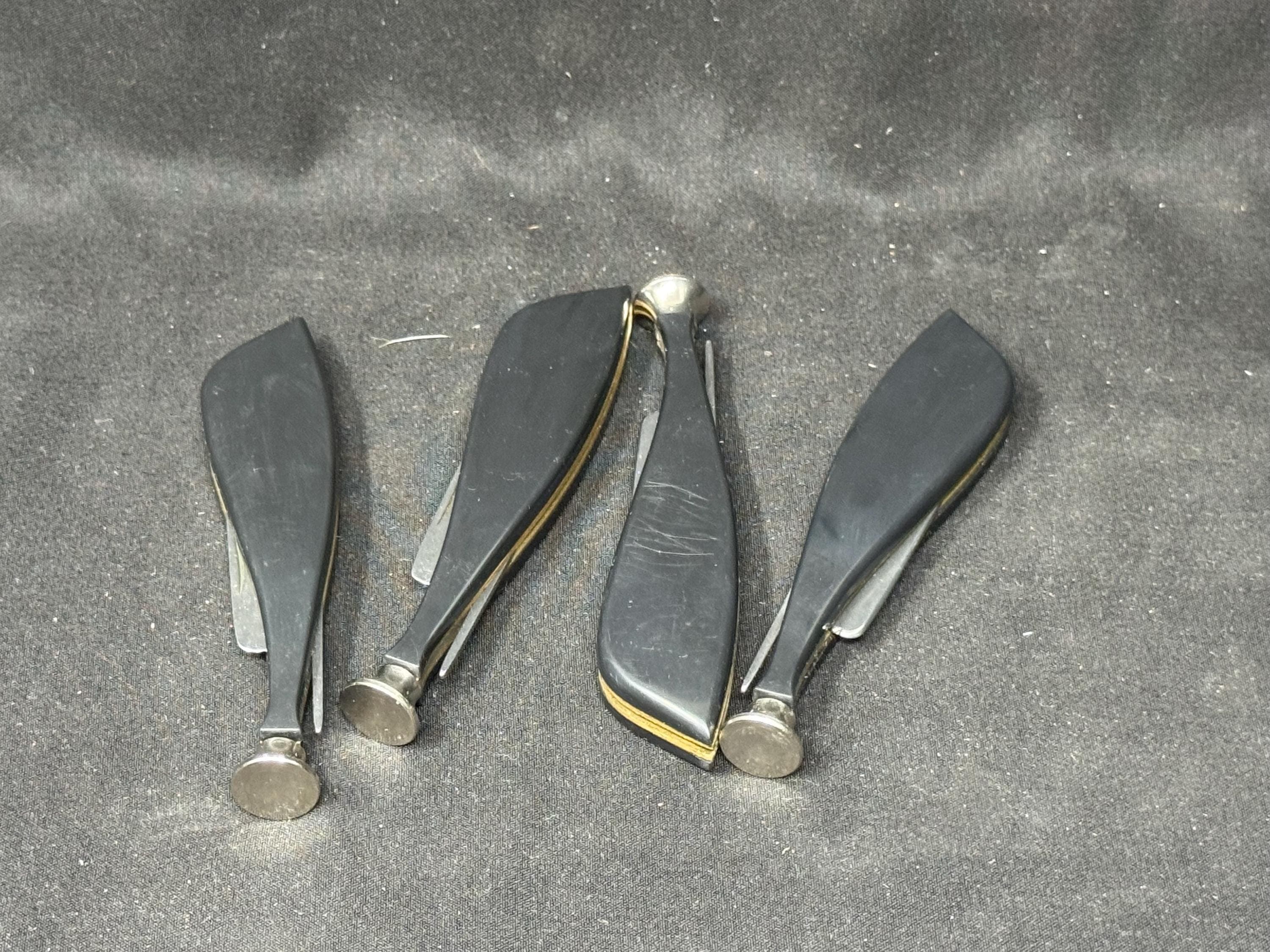 Vintage Modernist Pipe Tool | Three-In-One Black Acrylic Tamper Reamer