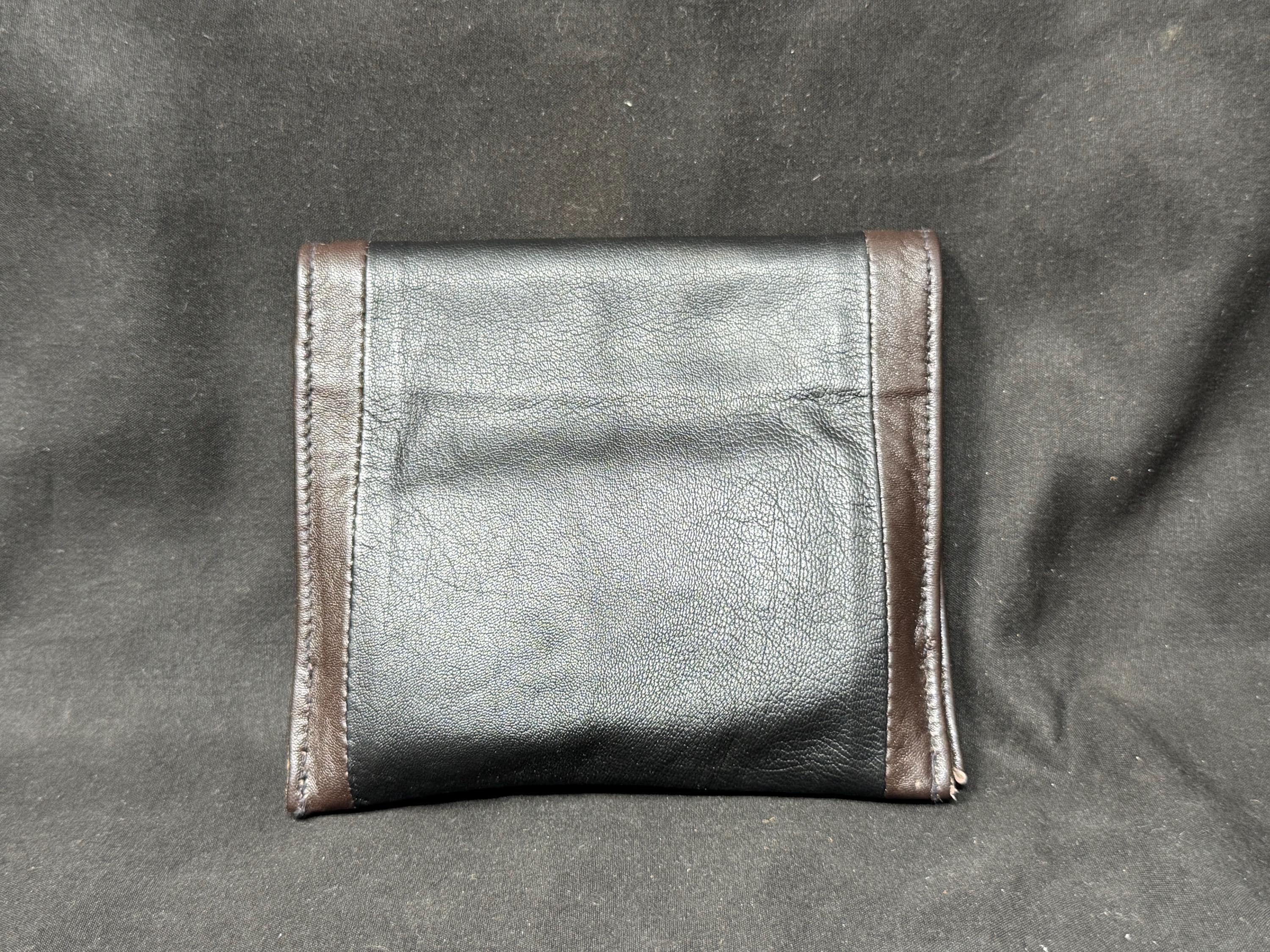 Mid-Century Genuine Leather Tobacco Caddy | Single-Pocket Stationary Cellar | 2oz+ Capacity